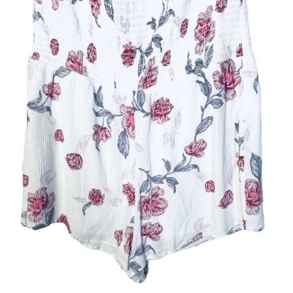 Kendall & Kylie White Floral Off Shoulder Romper Large - Picture 8 of 12